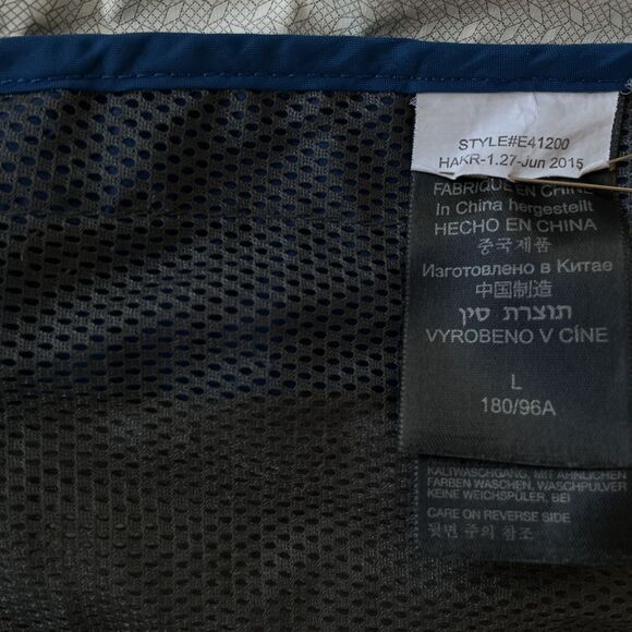 Marmot Mens PreCip Rain Jacket sz L  Blue Hooded Ripstop Nylon DWR Hiking 41200 - Picture 13 of 16